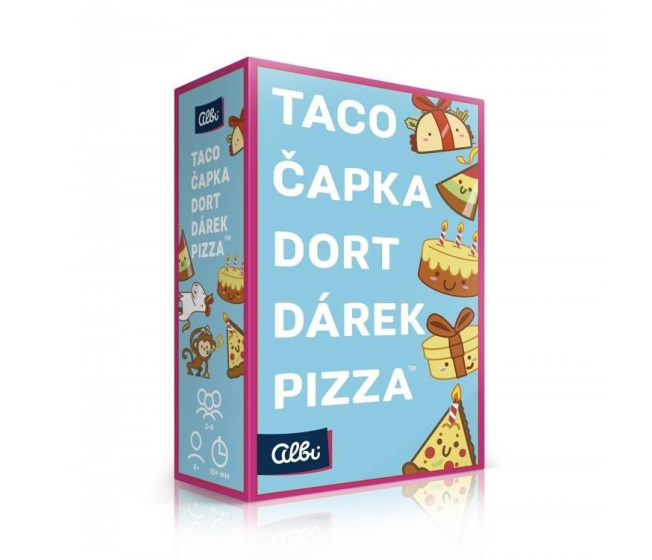 Hra – Taco, čepička, dort, dáreček, pizza