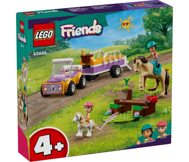 42634 Lego Friends – Přívěs s koněm a poníkem