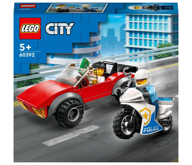 60392 Lego City- Honička auta s policejní motorkou