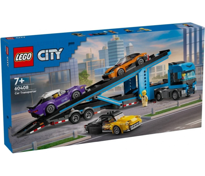 60408 Lego City – Kamion pro přepravu aut se sporťáky