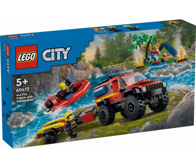 60412 Lego City – Hasičské auto 4x4 a záchranný člun