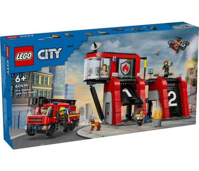 60414 Lego City – Hasičská stanice s hasičským vozidlem