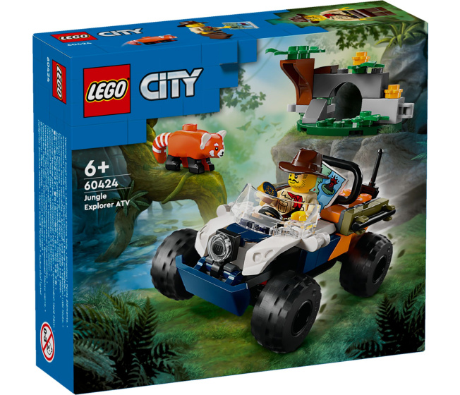 60424 Lego City – Čtyřkolka na průzkum džungle – mise panda červená