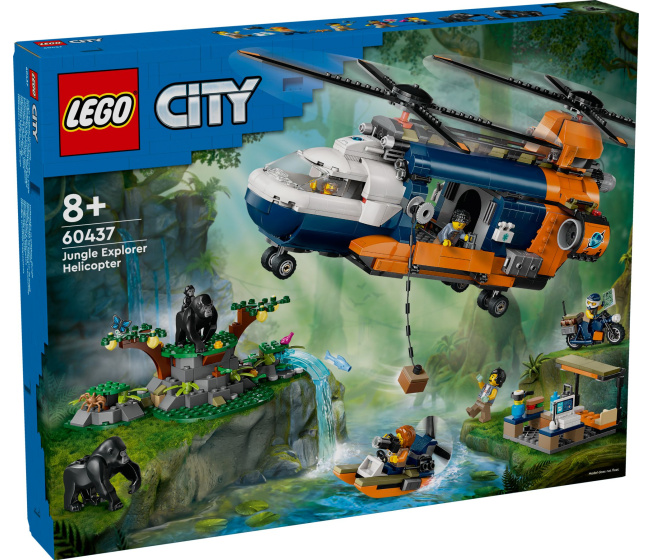 60437 Lego City – Helikoptéra na průzkum džungle v základním táboře