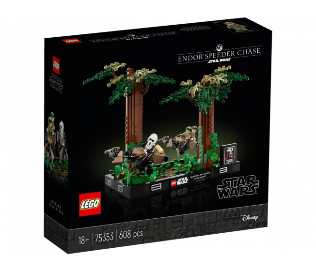 75353 Lego Star Wars-Naháněčka Spídrů na planétě Endor-Dioráma