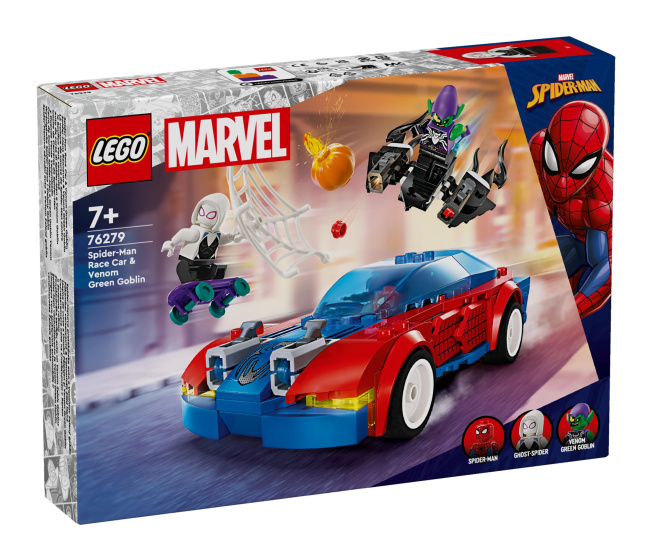 76279 Lego Marvel - Spider-Manovo závodní auto a Venomův Zelený goblin