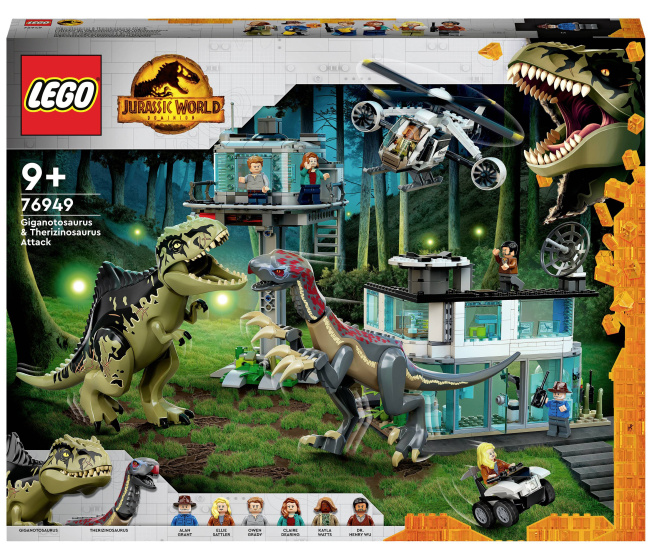 76949 Lego Jurassic World- Útok Giganotosaura a Therizinosaura