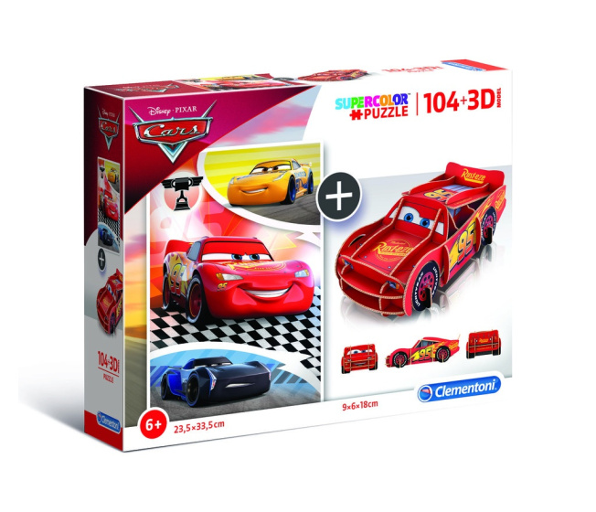 Puzzle 104 + 3D – Disney Cars