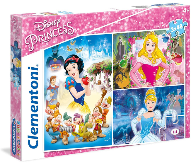 Puzzle 3x48 SuperColor – Disney princezny