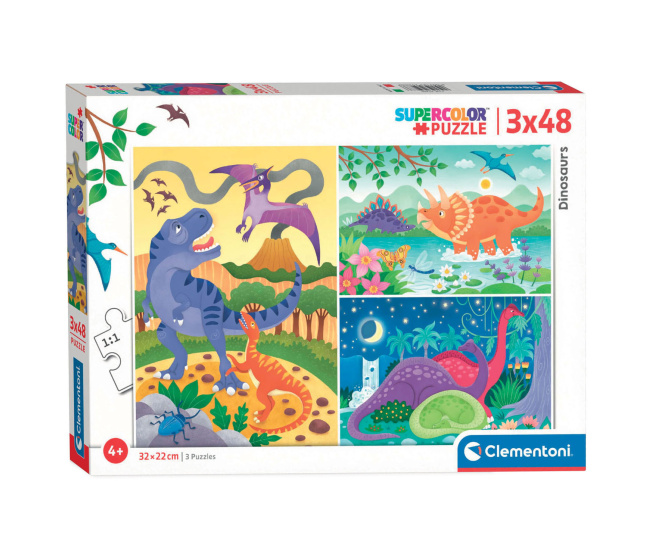 Puzzle 3 x 48 - Dinosaurus