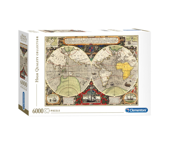 Puzzle 6000 – Starožitná námořní mapa světa