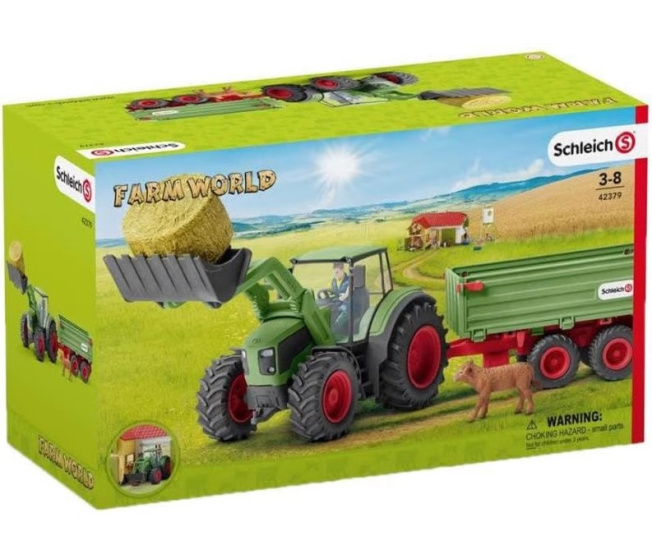 Schleich Farm World – Traktor s vlečkou 42379