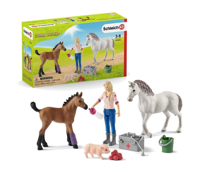 Schleich - Ošetřovatelka koní 42486