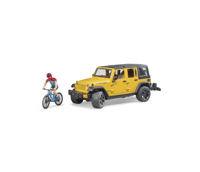 Bruder - Wrangler Rubicon s cyklistou