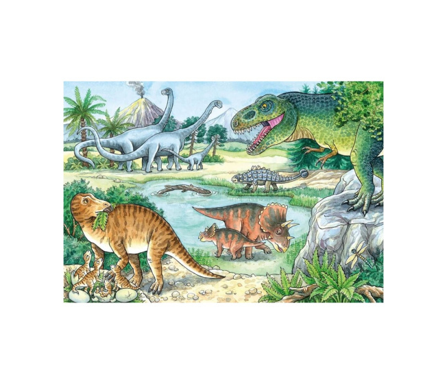 Puzzle - Dinosauři 2v1