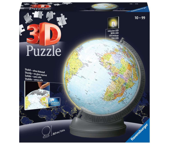 3D Puzzle - Svítící Glóbus