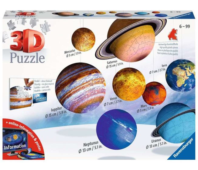 Puzzle 3D – Planety