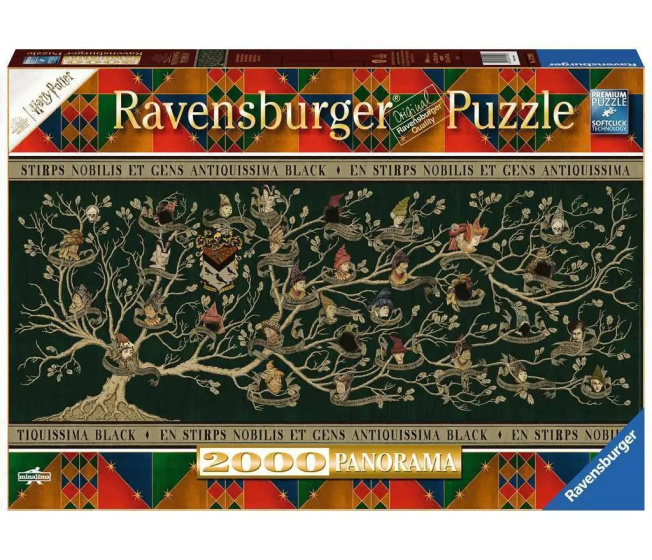 Puzzle 2000 Panorama – Harry Potter Černý Rodokmen