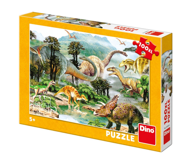 Puzzle 100 XL – Život dinosaurů