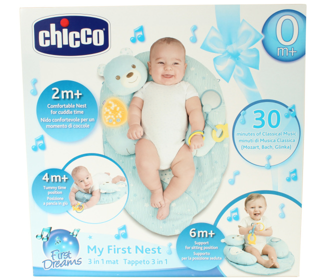 Chicco - Hrací podložka 3 v 1 modrá