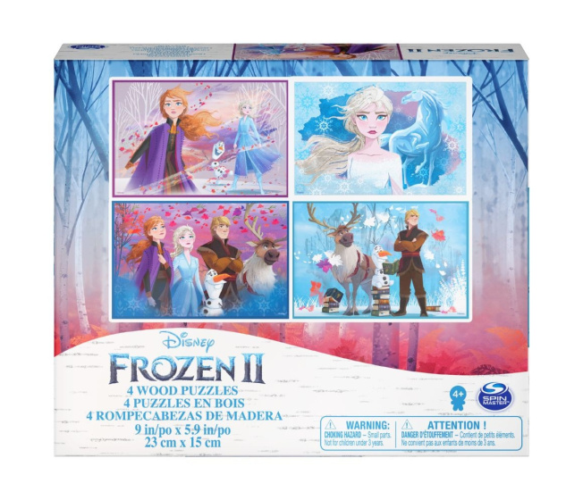 Dřevěné puzzle 4v1 - Frozen 2