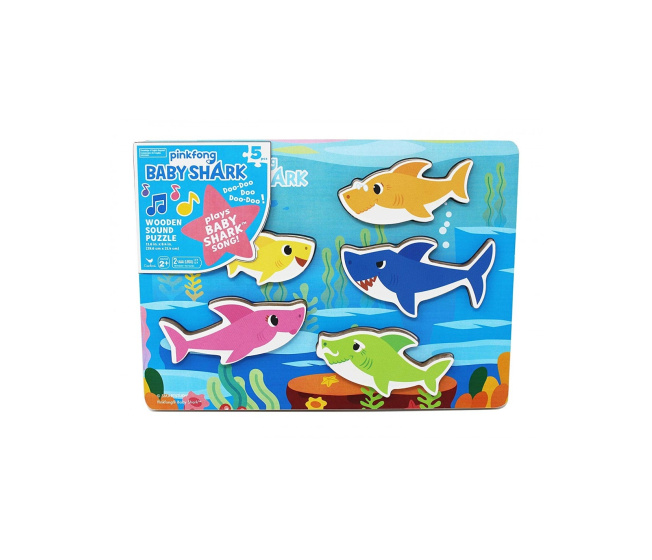 Baby Shark- Dřevěné puzzle