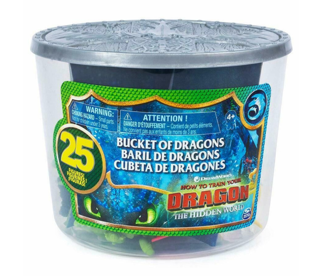 Dragons - Kbelík s figurkami 25 ks