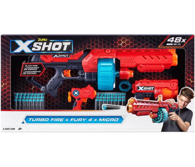 Zuru X-SHOT – Turbo Fire & Fury 4 & Micro