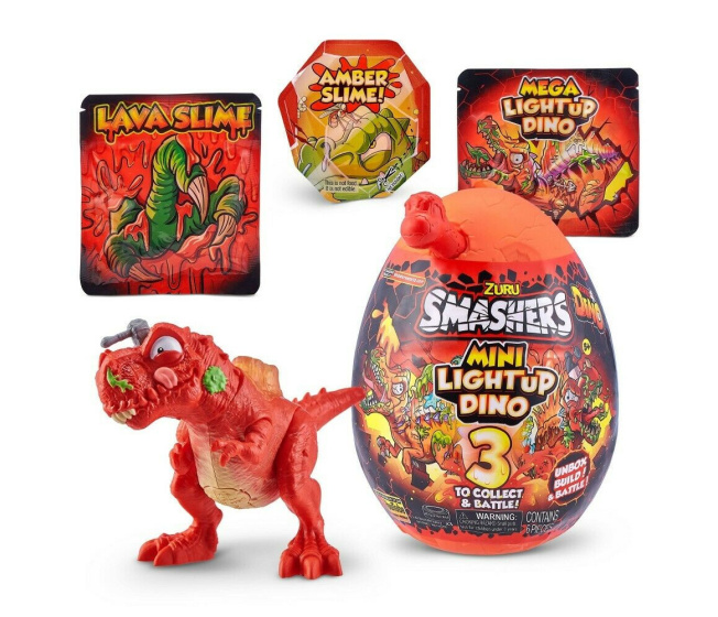 Smashers- Mini svítící Dinosaurus