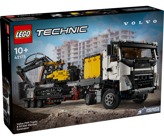 42175 Lego Technic – Nákladní auto Volvo FMX a elektrický bagr Volvo EC230